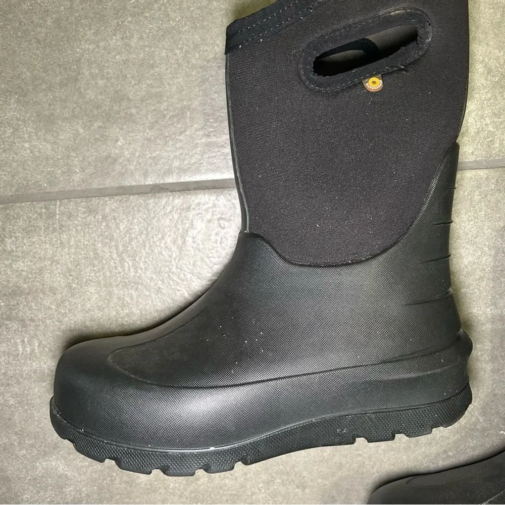 BOGS Neo Classic Solid Black Waterproof Winter Rain Snow Boots Kids Shoe Size 4